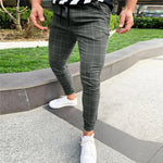 Load image into Gallery viewer, Beverlia Mens Clothing Mens Fashion | 2020 Sexy High Waist Spring Summer Fashion Pocket Men&#39;s Slim Fit Plaid Straight Leg Trousers Casual Pencil Jogger Casual Pant mens high waisted trousers summer fashion trends 2020 slim fit  cheap slim fit jeans  high waisted plaid straight leg pants mens casual jogger pants 
