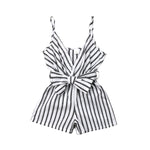 Load image into Gallery viewer, Striped Bowknot Strap Romper
