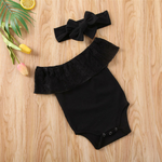 Load image into Gallery viewer, Lace Romper Bodysuit Black
