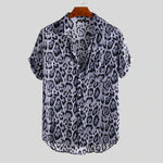 Load image into Gallery viewer, Beverlia 2020 Summer Leopard Print Men Shirt Breathable Short Sleeve Loose Button Blouse Streetwear Beach Hawaiian Shirts Men leopard shirt plus size dress leopard print clothes top shirt mens beach shirts style hawaiian shirts for men island shirts summer shirts beach clothes best mens t shirts brands designs for men.
