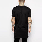 Load image into Gallery viewer, Beverlia 2020 Brand New Clothing Mens Black Mens Long T shirt Tops Hip Hop Man T-shirt Short Sleeve Casual Men Tee shirts For Male stylish trendy clothing tall large black white t shirts long t shirt hipster long t shirts big and tall extra long t shirts hip hop t shirts big and tall 80s 90s cheap hip hop clothing
