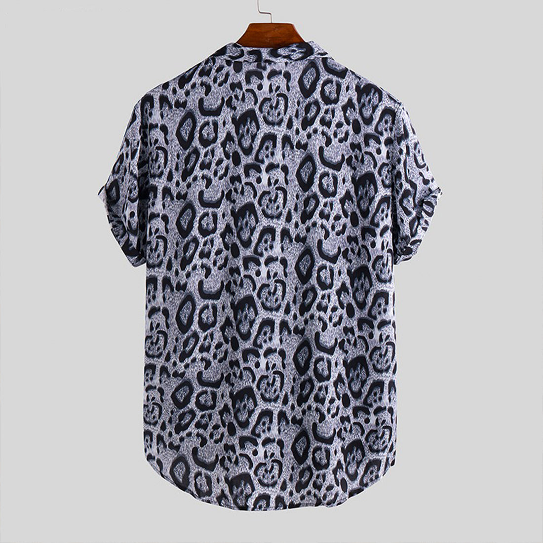 Beverlia 2020 Summer Leopard Print Men Shirt Breathable Short Sleeve Loose Button Blouse Streetwear Beach Hawaiian Shirts Men leopard shirt plus size dress leopard print clothes top shirt mens beach shirts style hawaiian shirts for men island shirts summer shirts beach clothes best mens t shirts brands designs for men.