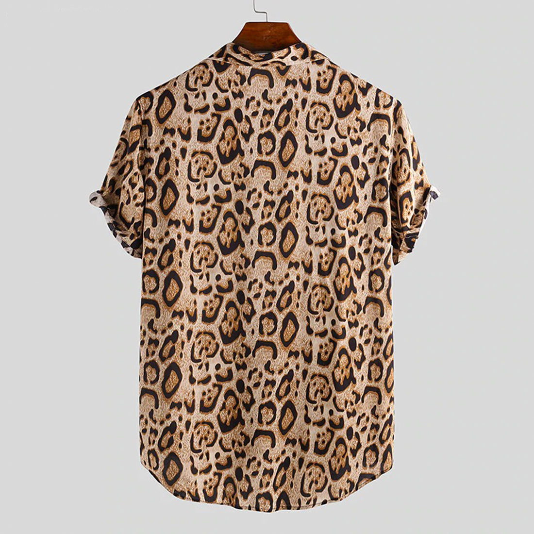 Beverlia 2020 Summer Leopard Print Men Shirt Breathable Short Sleeve Loose Button Blouse Streetwear Beach Hawaiian Shirts Men leopard shirt plus size dress leopard print clothes top shirt mens beach shirts style hawaiian shirts for men island shirts summer shirts beach clothes best mens t shirts brands designs for men.