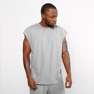 Beverlia 2020 New design Sleeveness fashion hip hop plain plus short sleeve T shirt brand men t-shirt no sleeve over size men tops tank top men cool sleeveless shirts tank tops for sleeveless t shirts cotton Men's hip hop fashion 2020 hip hop clothing brands hip hop style dress plain t shirts sleeveless tops for mens