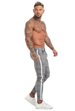 Load image into Gallery viewer, Beverlia Mens Clothing Mens Fashion | Men Chinos Trousers Skinny Super Stretch Chino Pants Slim Fit Mens Casual Pant Plaid Grey Elastic Waist London Fashion mens chino trousers original brand casual dress pants slim fit cargo pants mens fashion trends 2020 styles list latest fashion for men&#39;s usa trends london fashion
