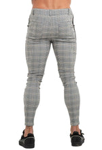 Load image into Gallery viewer, Beverlia Mens Clothing Mens Fashion | Men Chinos Trousers Skinny Super Stretch Chino Pants Slim Fit Mens Casual Pant Plaid Grey Elastic Waist London Fashion mens chino trousers original brand casual dress pants slim fit cargo pants mens fashion trends 2020 styles list latest fashion for men&#39;s usa trends london fashion
