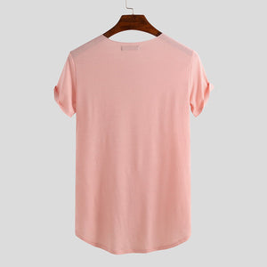 Beverlia Stylish Solid Color Tee Tops Men T Shirt Short Sleeve Bodybuilding Tees Male Clothes Fitness Fashion Round Neck Casual T-shirts short sleeve for mens. T shirt  bodybuilding clothing shirts tops fashion gym wear gym clothes men casual t shirts t shirt for boy best t shirts for mens cheap clothes online