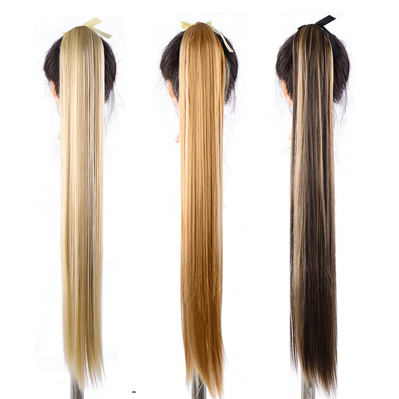 Beverlia Beauty Products |  Straight clip in hair extensions human hair clip in extensions Natural hair clip Straight hair Clip in hair extensions for black hair Ponytail extension wrap around Ponytail hair extensions real hair 32 inch ponytail extension Hair extensions online Easy ponytail extensions Clip in pony