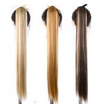 Load image into Gallery viewer, Beverlia Beauty Products |  Straight clip in hair extensions human hair clip in extensions Natural hair clip Straight hair Clip in hair extensions for black hair Ponytail extension wrap around Ponytail hair extensions real hair 32 inch ponytail extension Hair extensions online Easy ponytail extensions Clip in pony
