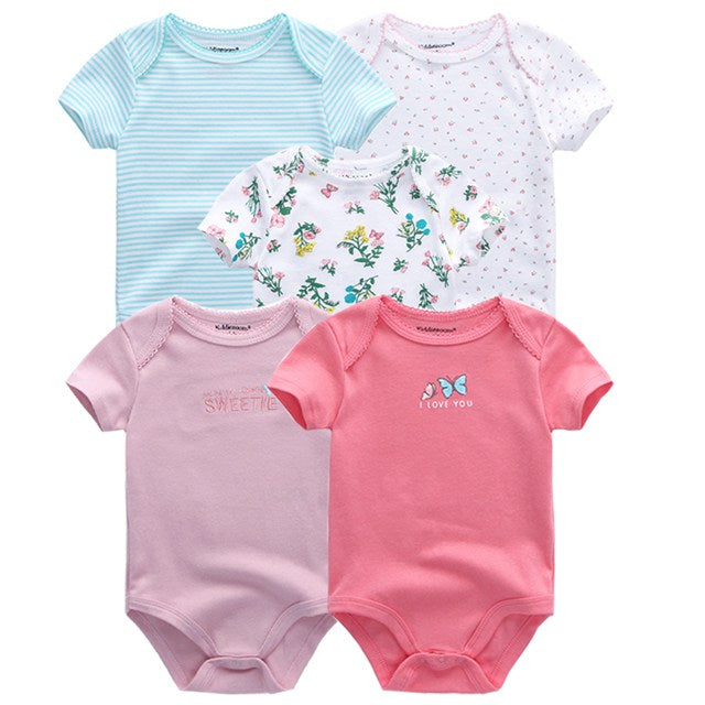 Beverlia Childrens Clothes Children's Fashion Kids Fashion Kids Clothes | 2020 5PCS/Lot Baby Boys Clothes Unicorn Girls Clothing Bodysuits Baby Girls Clothes 0-12M Newborn 100% Cotton baby boy clothes newborn boutique baby clothes baby boy clothes trendy awesome unicorn clothing unicorn clothing for girls dress