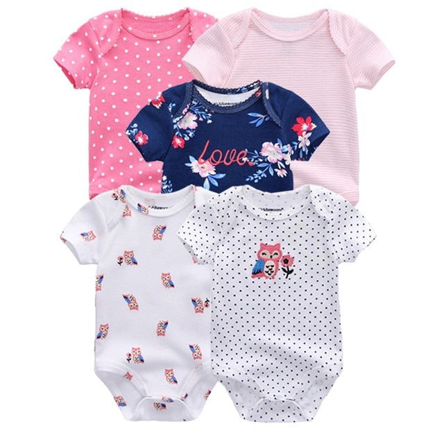 Beverlia Childrens Clothes Children's Fashion Kids Fashion Kids Clothes | 2020 5PCS/Lot Baby Boys Clothes Unicorn Girls Clothing Bodysuits Baby Girls Clothes 0-12M Newborn 100% Cotton baby boy clothes newborn boutique baby clothes baby boy clothes trendy awesome unicorn clothing unicorn clothing for girls dress