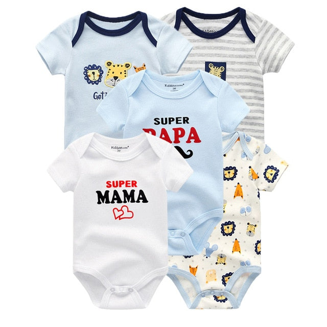 Beverlia Childrens Clothes Children's Fashion Kids Fashion Kids Clothes | 2020 5PCS/Lot Baby Boys Clothes Unicorn Girls Clothing Bodysuits Baby Girls Clothes 0-12M Newborn 100% Cotton baby boy clothes newborn boutique baby clothes baby boy clothes trendy awesome unicorn clothing unicorn clothing for girls dress