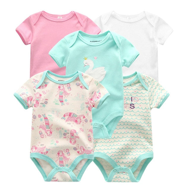 Beverlia Childrens Clothes Children's Fashion Kids Fashion Kids Clothes | 2020 5PCS/Lot Baby Boys Clothes Unicorn Girls Clothing Bodysuits Baby Girls Clothes 0-12M Newborn 100% Cotton baby boy clothes newborn boutique baby clothes baby boy clothes trendy awesome unicorn clothing unicorn clothing for girls dress