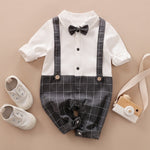 Load image into Gallery viewer, Beverlia Childrens Clothes Children&#39;s Fashion Kids Fashion Kids Clothes | Summer Baby Infant Rompers Patchwork Baby Girl Clothes White Necktie Baby Spring Clothes Boys Rompers Kids Costume summer baby clothes baby rompers for summer winter winter wholesale rompers for baby girl
