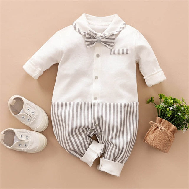 Beverlia Childrens Clothes Children's Fashion Kids Fashion Kids Clothes | Summer Baby Infant Rompers Patchwork Baby Girl Clothes White Necktie Baby Spring Clothes Boys Rompers Kids Costume summer baby clothes baby rompers for summer winter winter wholesale rompers for baby girl