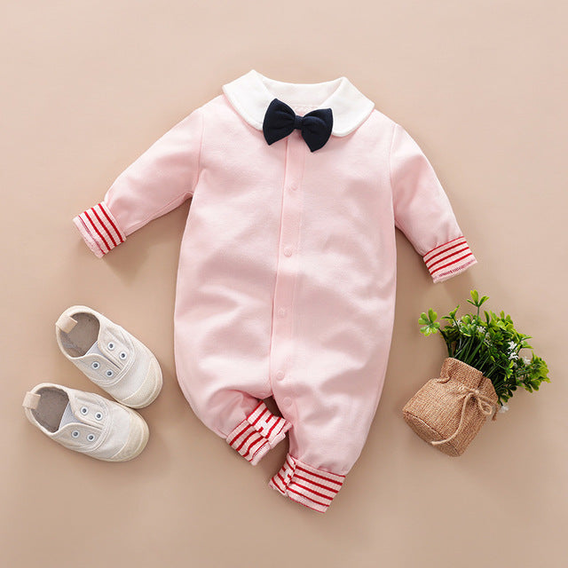 Beverlia Childrens Clothes Children's Fashion Kids Fashion Kids Clothes | Summer Baby Infant Rompers Patchwork Baby Girl Clothes White Necktie Baby Spring Clothes Boys Rompers Kids Costume summer baby clothes baby rompers for summer winter winter wholesale rompers for baby girl