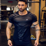 Load image into Gallery viewer, Beverlia Mens Clothing Mens Fashion |  Compression Quick dry T-shirt Men Running Sport Skinny Short Tee Shirt Male Gym Fitness Bodybuilding Workout Black Tops best compression shirts quick dry shirts new sport t shirt  muscle fit gym t shirts men fitness best bodybuilding t shirts cheap tops mens black t shirts
