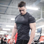 Load image into Gallery viewer, Beverlia Mens Clothing Mens Fashion |  Compression Quick dry T-shirt Men Running Sport Skinny Short Tee Shirt Male Gym Fitness Bodybuilding Workout Black Tops best compression shirts quick dry shirts new sport t shirt  muscle fit gym t shirts men fitness best bodybuilding t shirts cheap tops mens black t shirts
