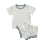 Load image into Gallery viewer, Ribbed Knitted Toddler T-shirts &amp; Shorts
