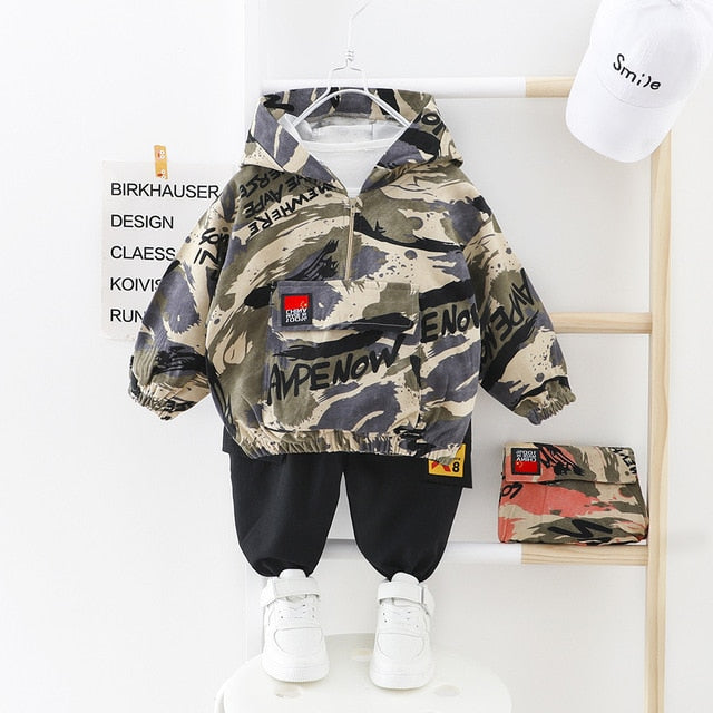 Hooded Camouflage Baby Suit