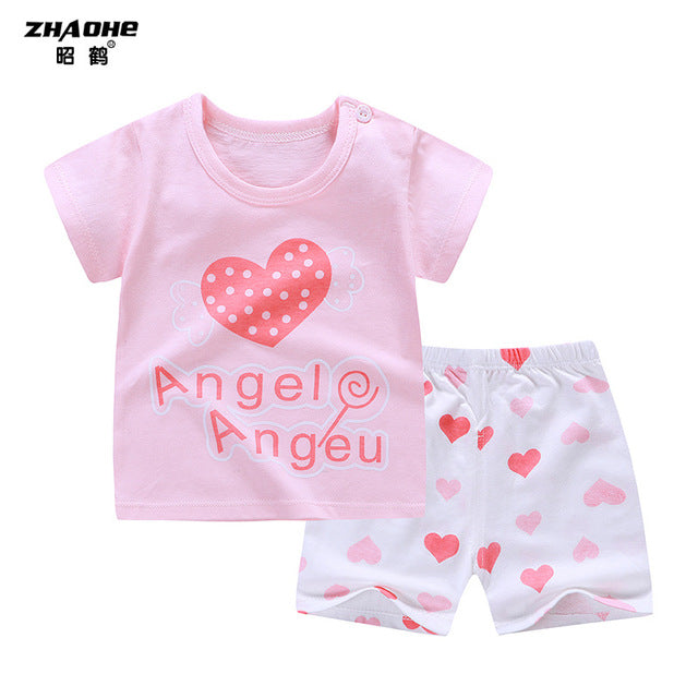 Cotton Soft Shorts Suit Sets