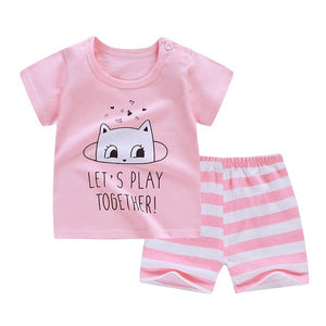 Cotton Soft Shorts Suit Sets