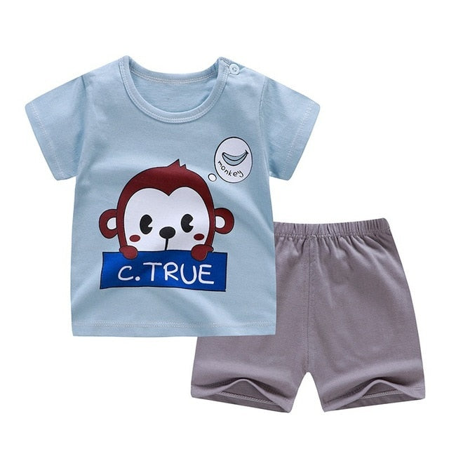 Cotton Soft Shorts Suit Sets