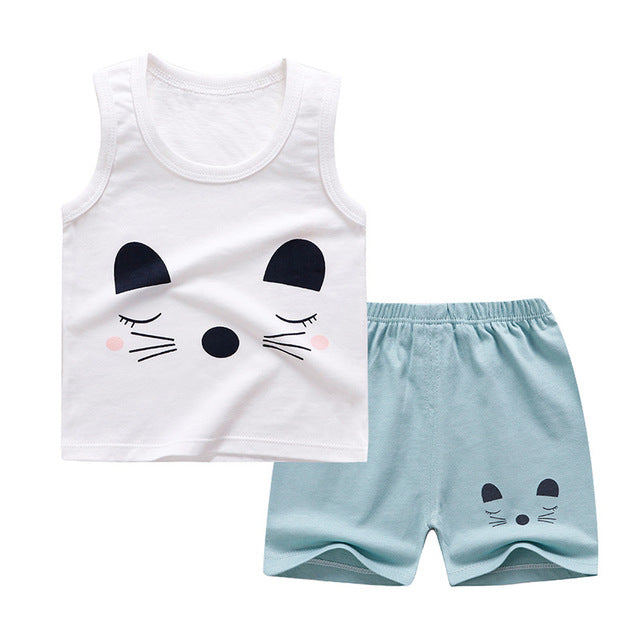 Cotton Soft Shorts Suit Sets