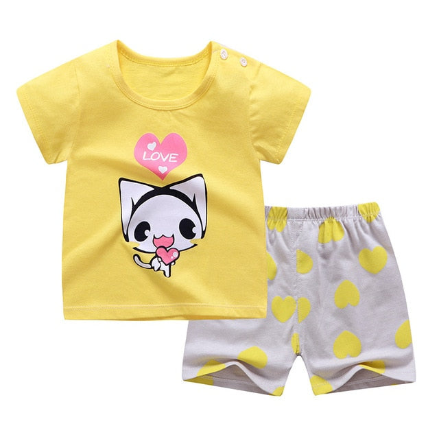 Cotton Soft Shorts Suit Sets