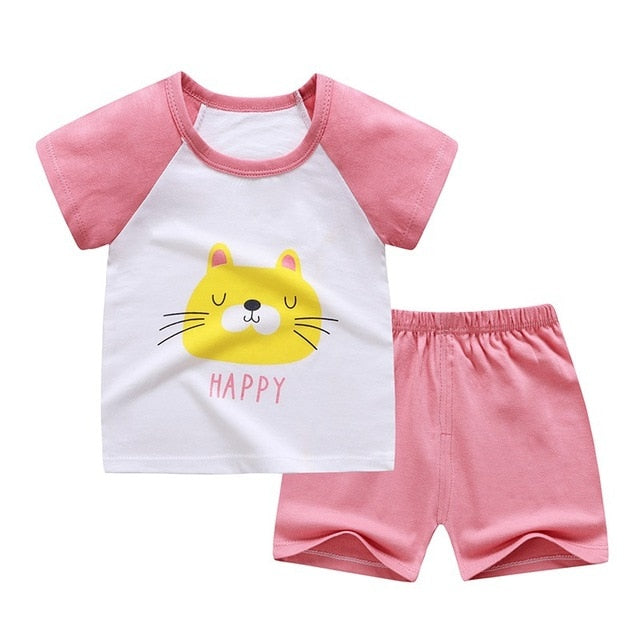 Cotton Soft Shorts Suit Sets