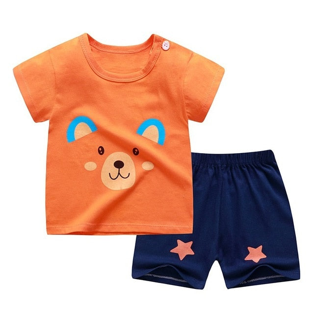 Cotton Soft Shorts Suit Sets