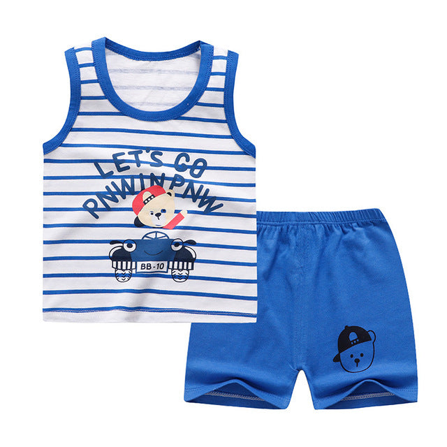 Cotton Soft Shorts Suit Sets