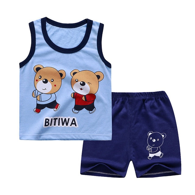 Cotton Soft Shorts Suit Sets