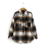 Load image into Gallery viewer, Beverlia Womens Clothing Womens Fashion | Vintage women 2019 long sleeve woolen coats fashion ladies thick plaid coat female streetwear elegant girls oversize jacket chic woolen coats for ladies full length  coat designs coats overcoat online best vintage oversized jackets trend vintage hoodie best winter coat 2020
