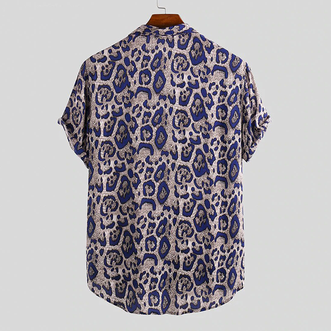 Beverlia 2020 Summer Leopard Print Men Shirt Breathable Short Sleeve Loose Button Blouse Streetwear Beach Hawaiian Shirts Men leopard shirt plus size dress leopard print clothes top shirt mens beach shirts style hawaiian shirts for men island shirts summer shirts beach clothes best mens t shirts brands designs for men.