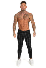 Load image into Gallery viewer, Beverlia Mens Clothing Mens Fashion | Men Chinos Trousers Skinny Super Stretch Chino Pants Slim Fit Mens Casual Pant Plaid Grey Elastic Waist London Fashion mens chino trousers original brand casual dress pants slim fit cargo pants mens fashion trends 2020 styles list latest fashion for men's usa trends london fashion
