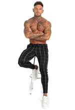 Load image into Gallery viewer, Beverlia Mens Clothing Mens Fashion | Men Chinos Trousers Skinny Super Stretch Chino Pants Slim Fit Mens Casual Pant Plaid Grey Elastic Waist London Fashion mens chino trousers original brand casual dress pants slim fit cargo pants mens fashion trends 2020 styles list latest fashion for men's usa trends london fashion

