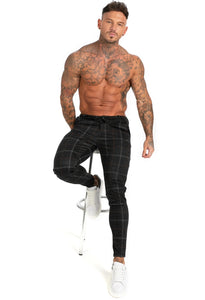 Beverlia Mens Clothing Mens Fashion | Men Chinos Trousers Skinny Super Stretch Chino Pants Slim Fit Mens Casual Pant Plaid Grey Elastic Waist London Fashion mens chino trousers original brand casual dress pants slim fit cargo pants mens fashion trends 2020 styles list latest fashion for men's usa trends london fashion