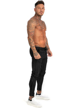 Load image into Gallery viewer, Black Stripe Chinos
